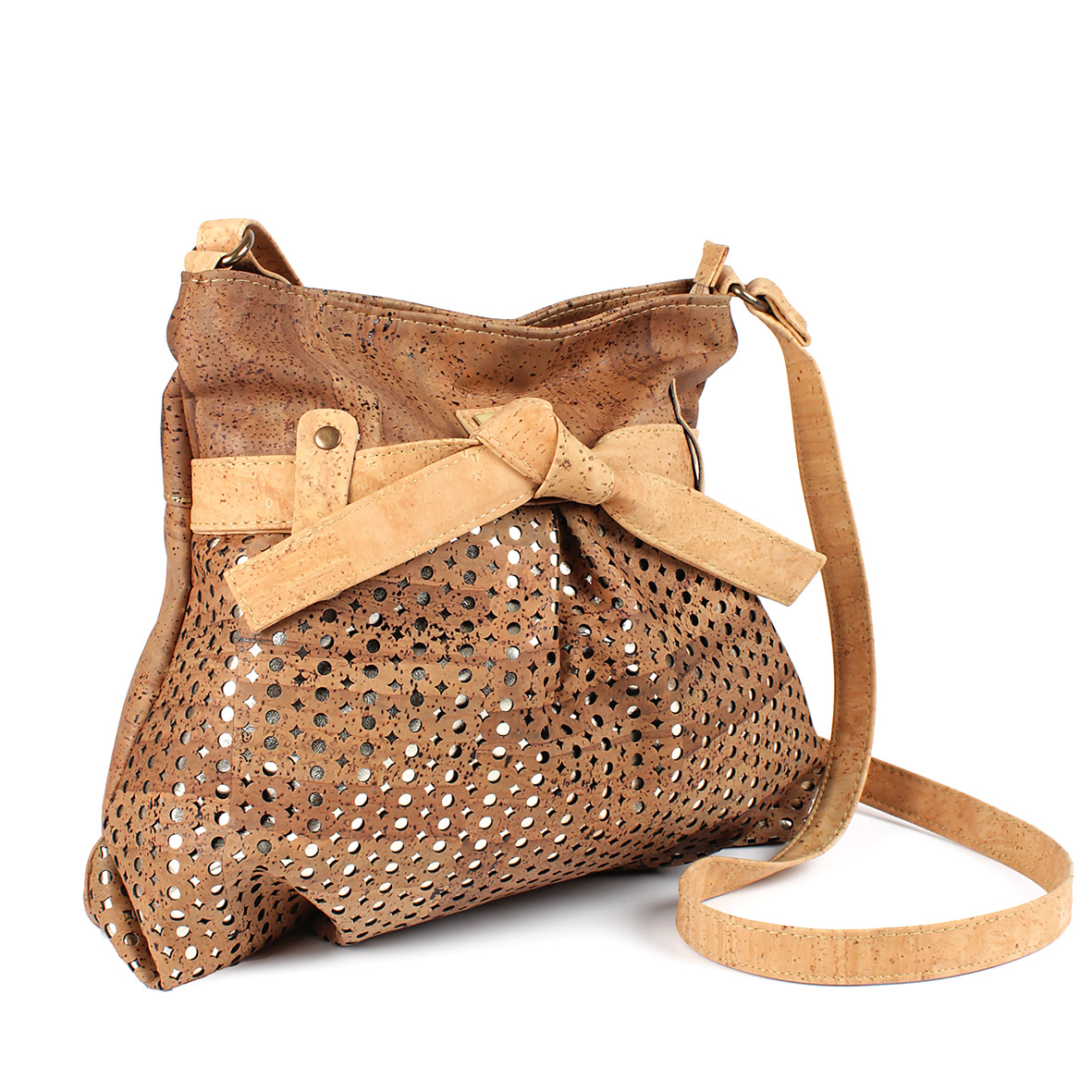 Vegan Bags – Cork Bag with Bow and Laser Dot | Montado – Cork Fashion