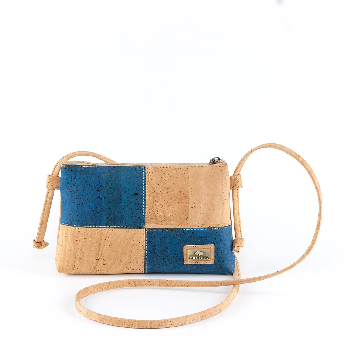 Mala de Tamanho Médio em Cortiça e de Linhas Retangulares