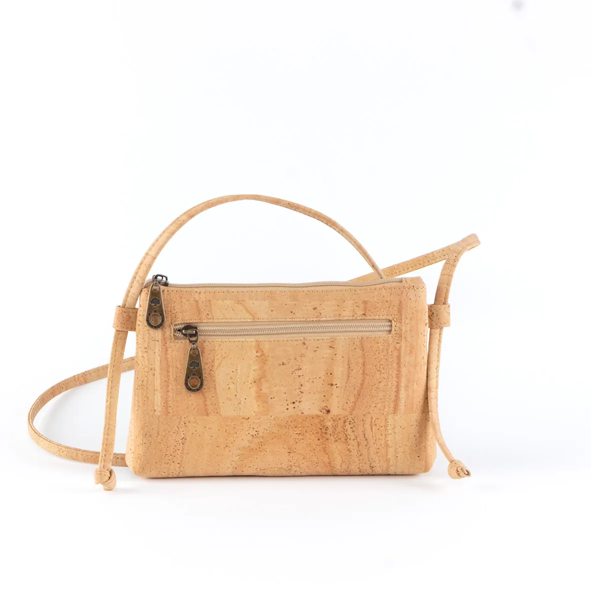 Mala de Tamanho Médio em Cortiça e de Linhas Retangulares