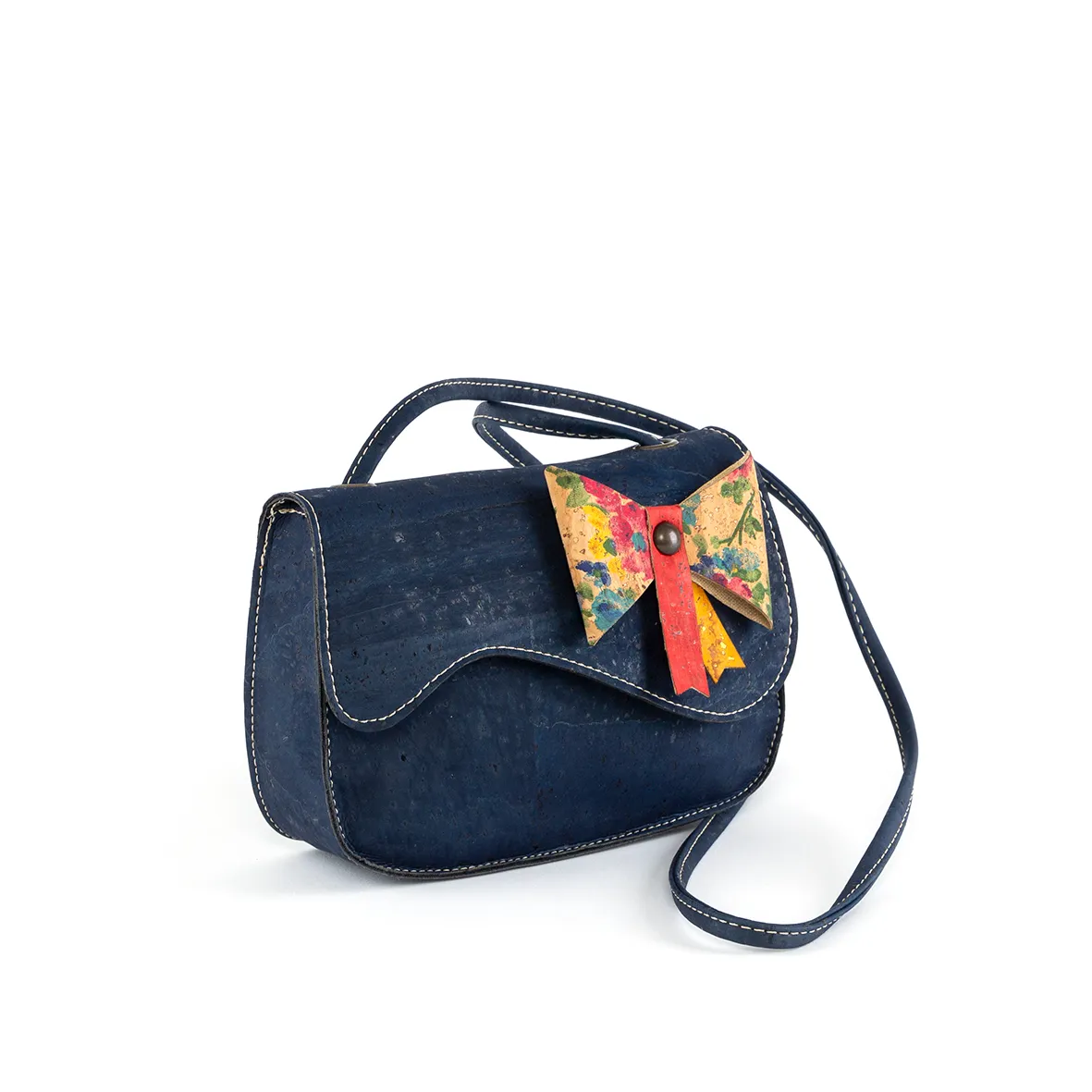 Eco-Friendly Children's Bag with Cork Bow