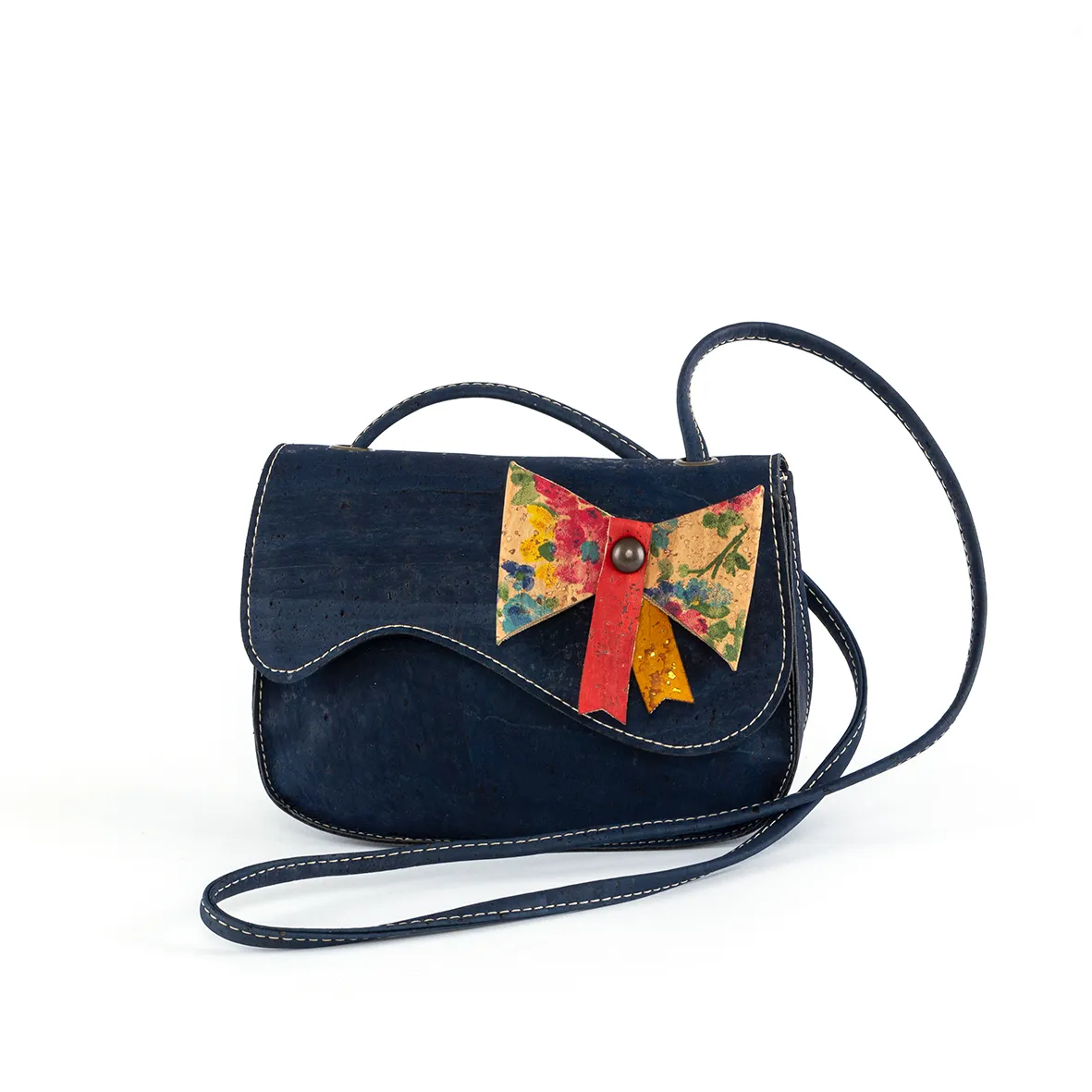 Eco-Friendly Children's Bag with Cork Bow
