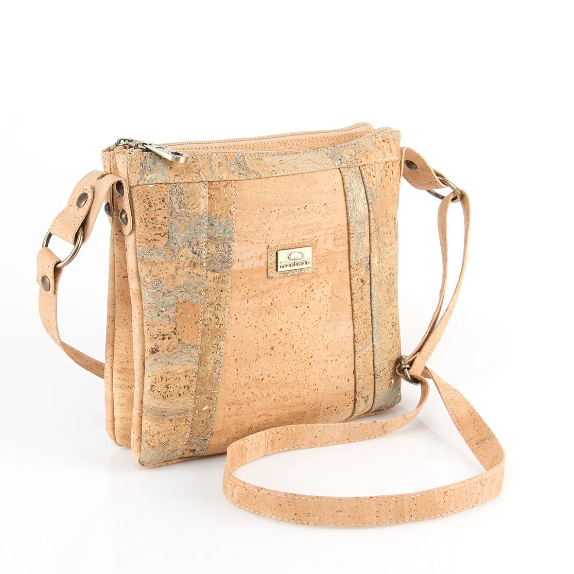 Mala de Tiracolo em Cortiça com Três Compartimentos