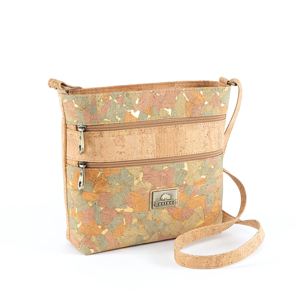 Mala de Tiracolo em Cortiça com Múltiplos Bolsos