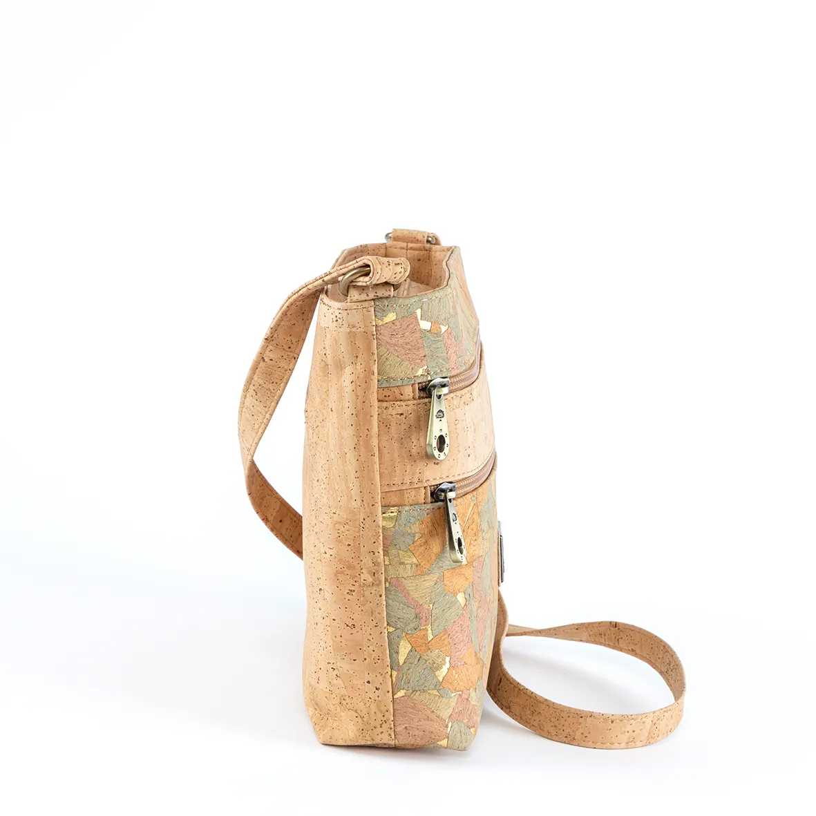 Mala de Tiracolo em Cortiça com Múltiplos Bolsos