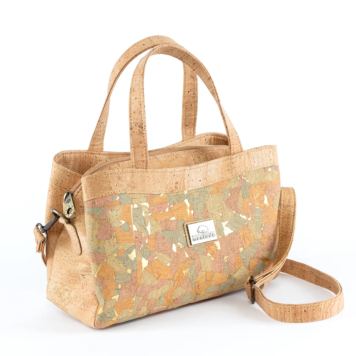 Cork Pouch with Three Independent Compartments