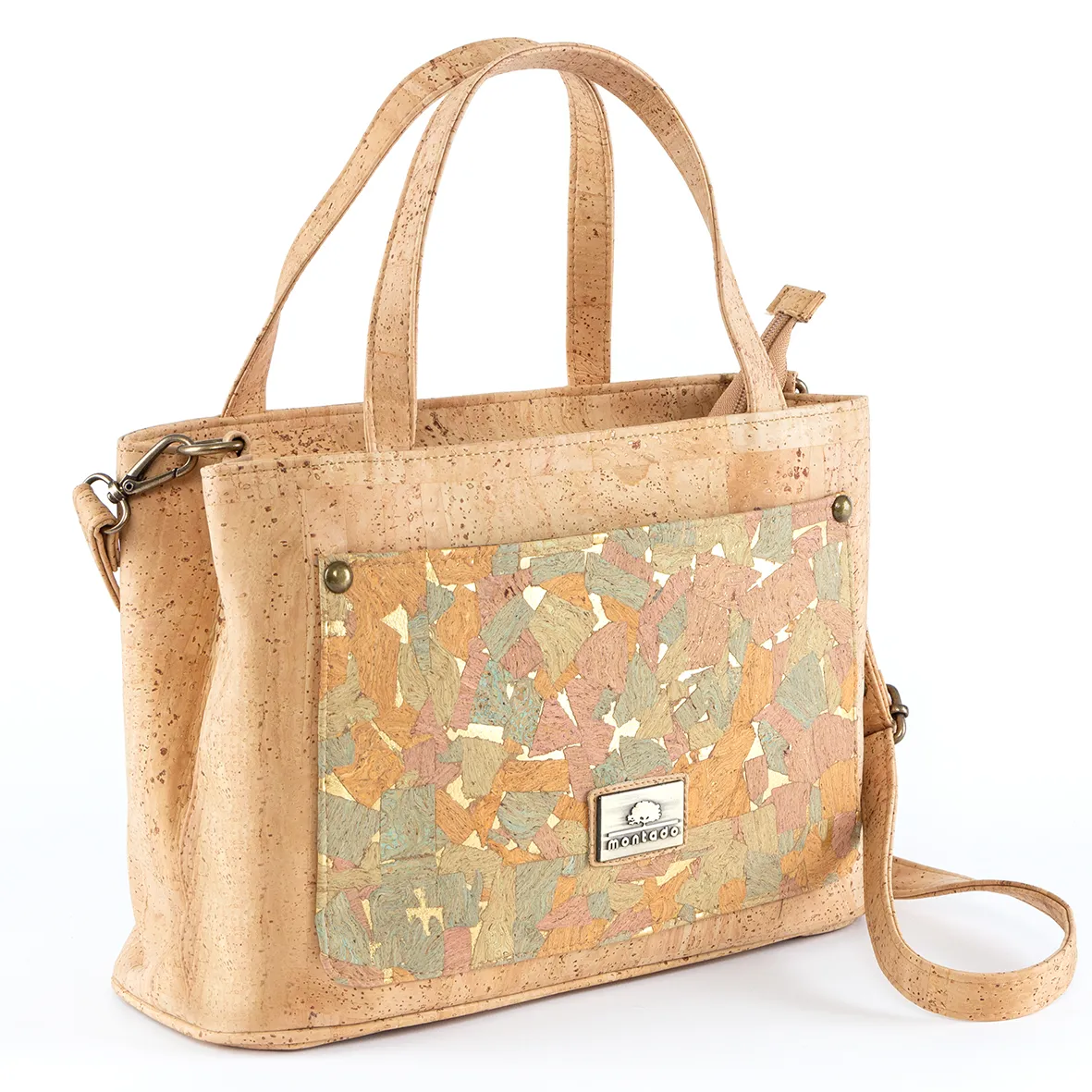 Versatile 2-in-1 Cork Bag with Multiple Compartments