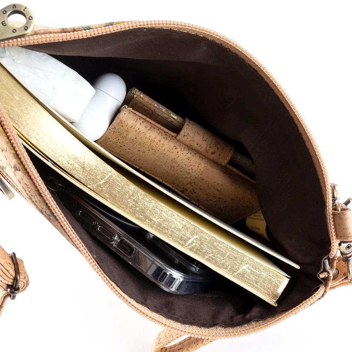 Cork Bag 2-in-1 with Wrist Strap and Shoulder Strap