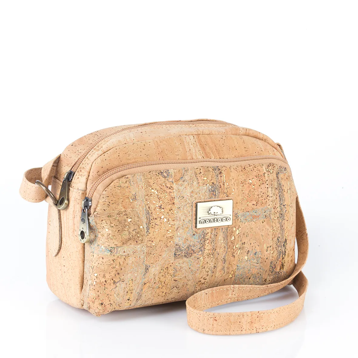 Cork shoulder bag with lots of storage