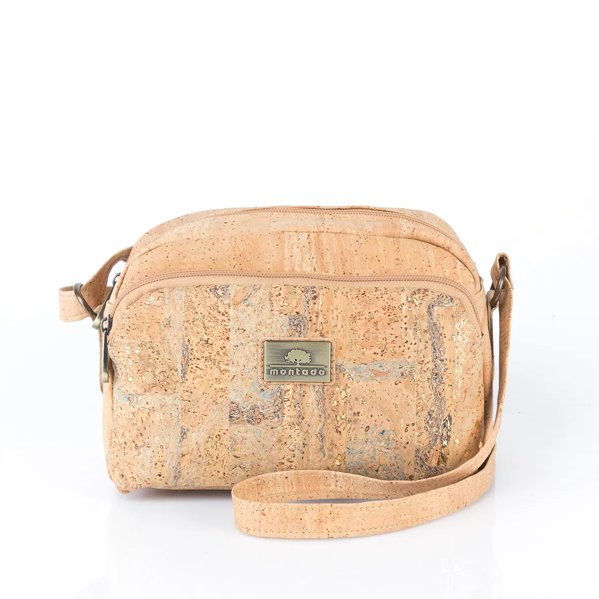 Cork shoulder bag with lots of storage