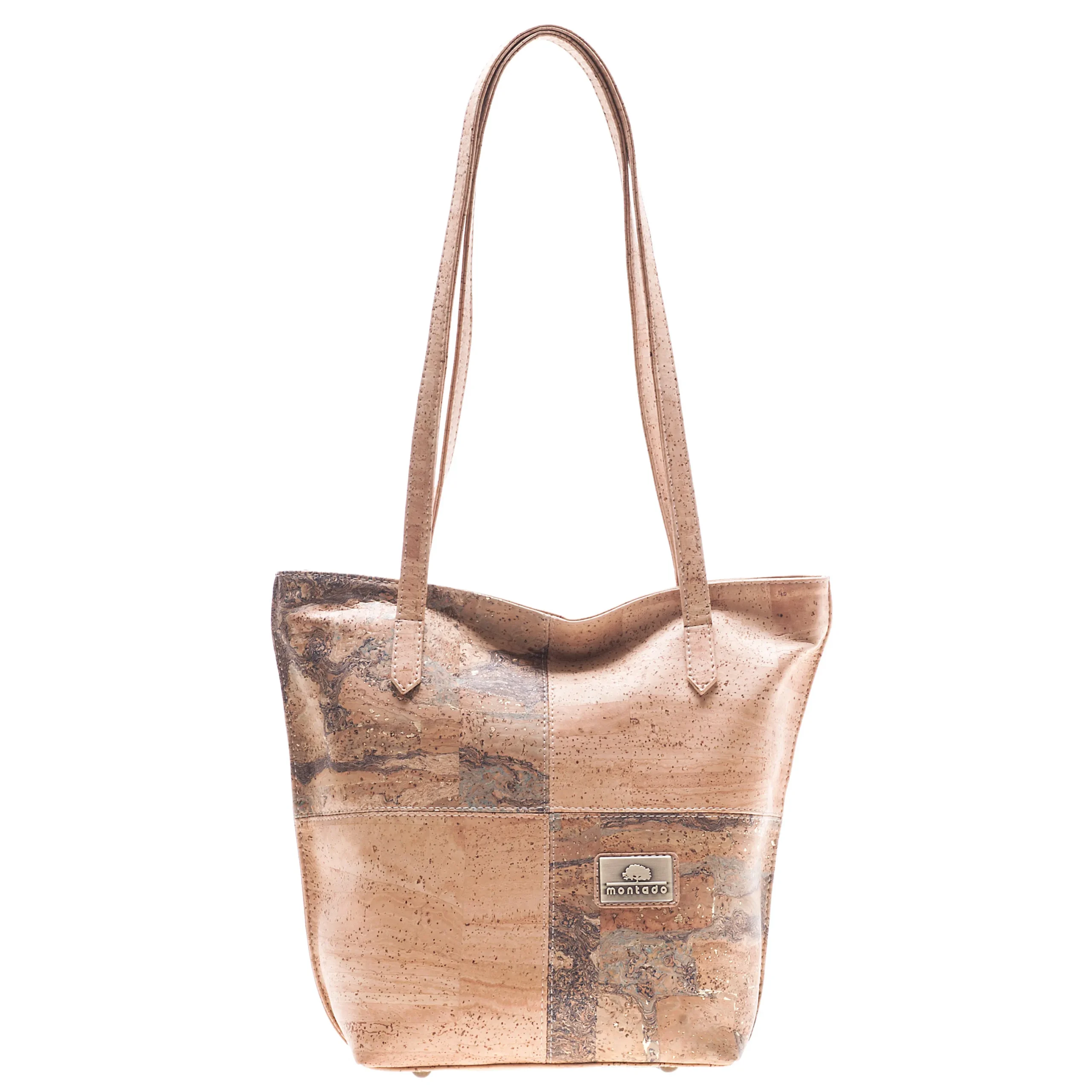 Cork Shoulder Bag with Four Square Design