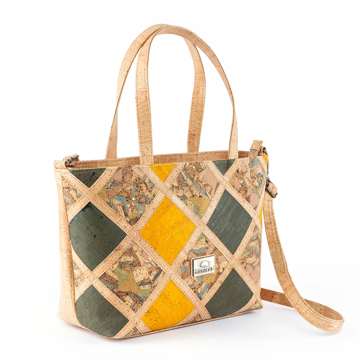 Mala em Cortiça com Três Divisões Interiores