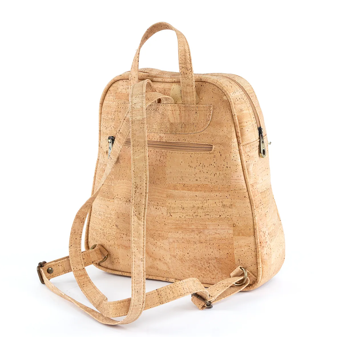 Cork Backpack with Diamond Geometric Pattern