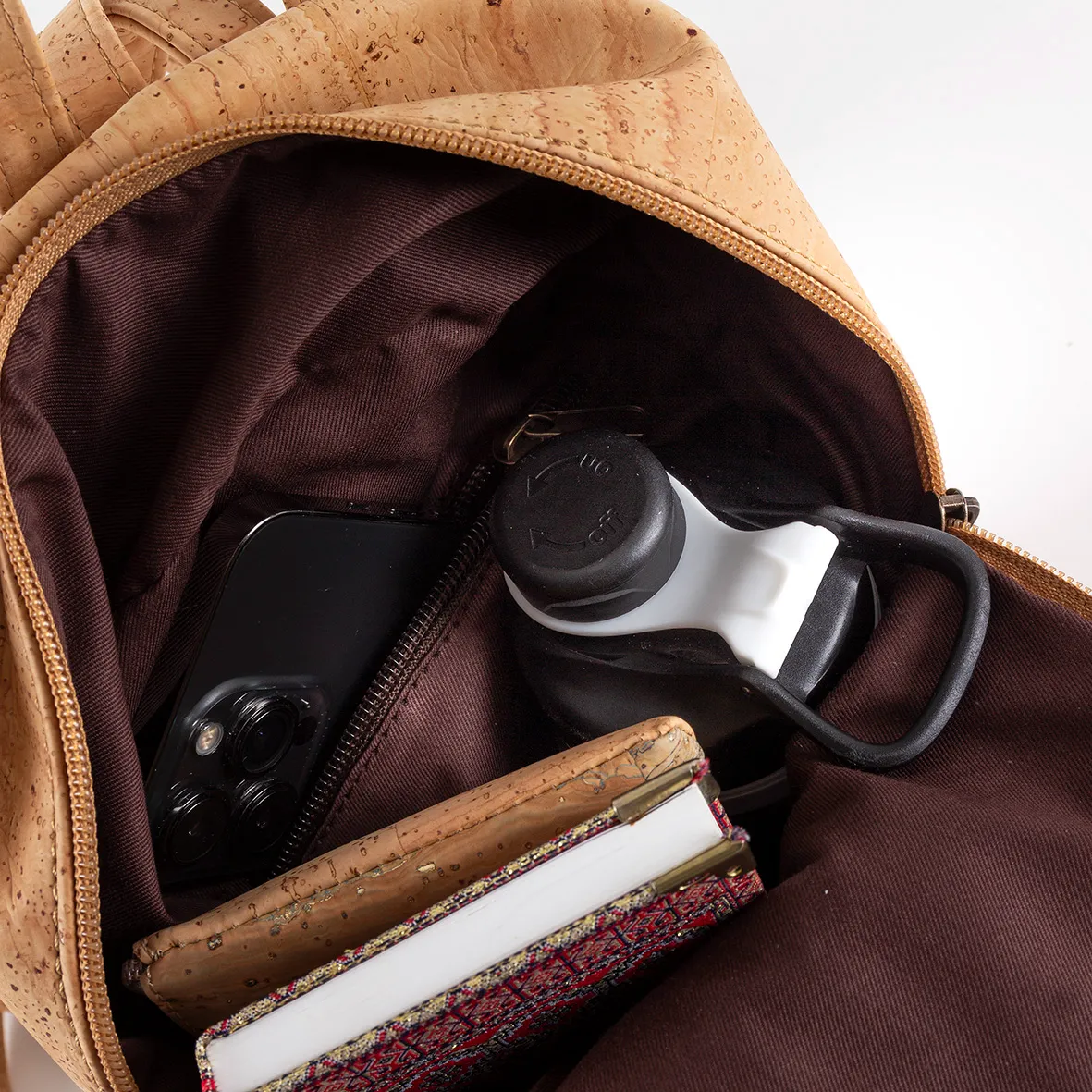 Small Cork Backpack with Compact Design