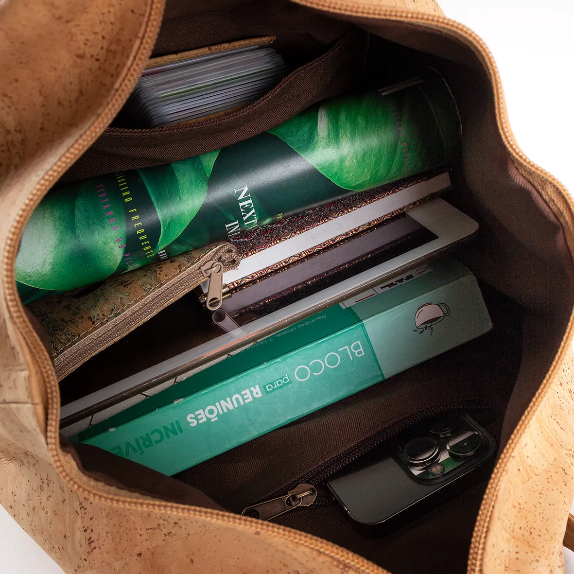 Cork Backpack with Triangular Shape