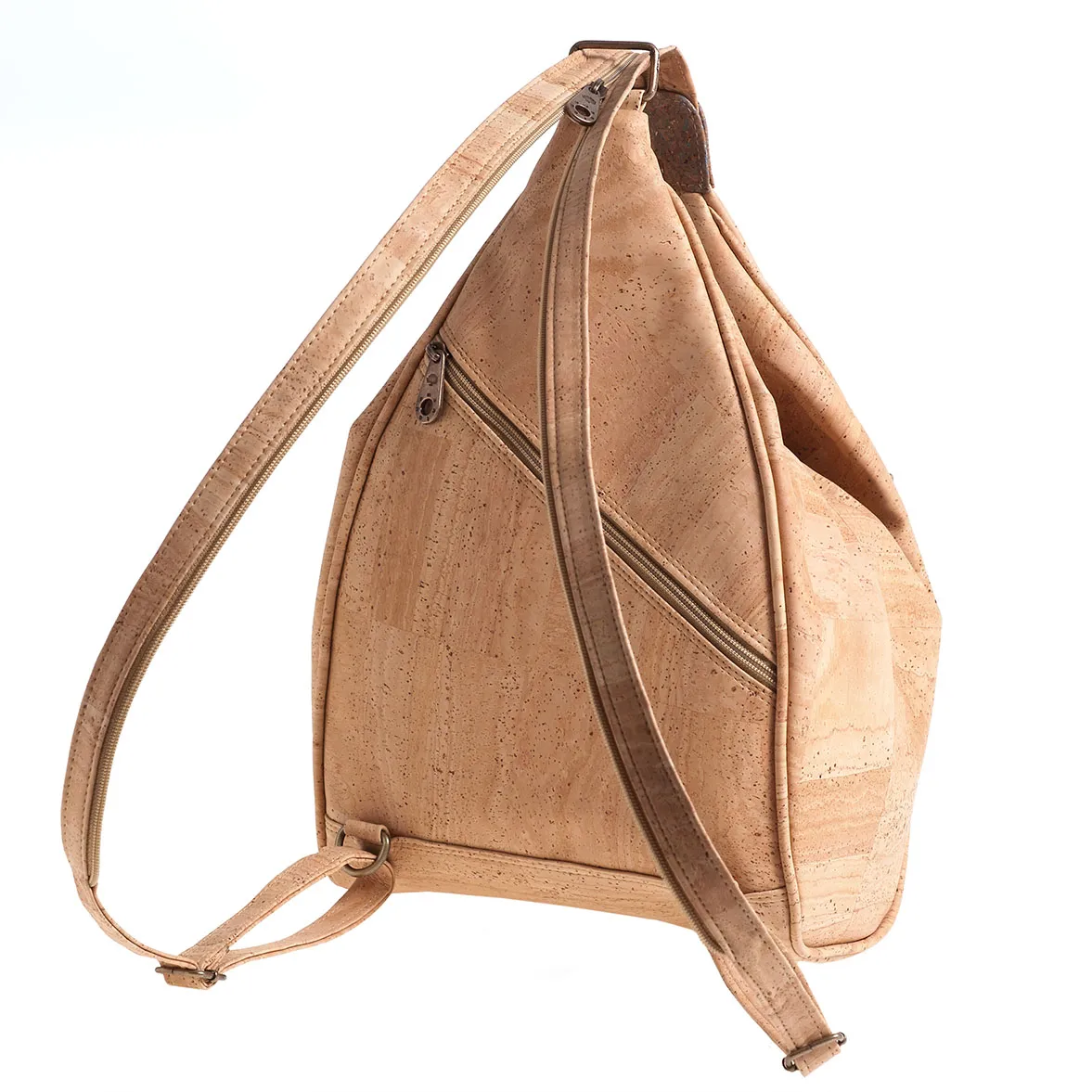 Cork Backpack with Triangular Shape