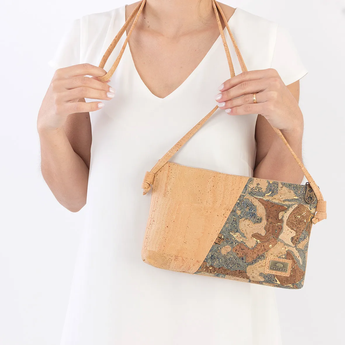 Large Cork Crossbody Bag for Essentials