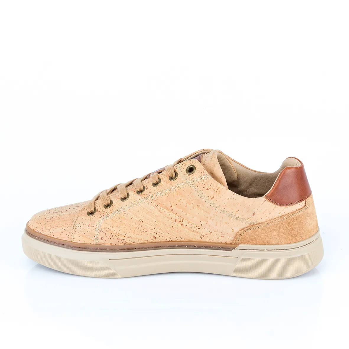 Men's Cork Trainers with Leather Details