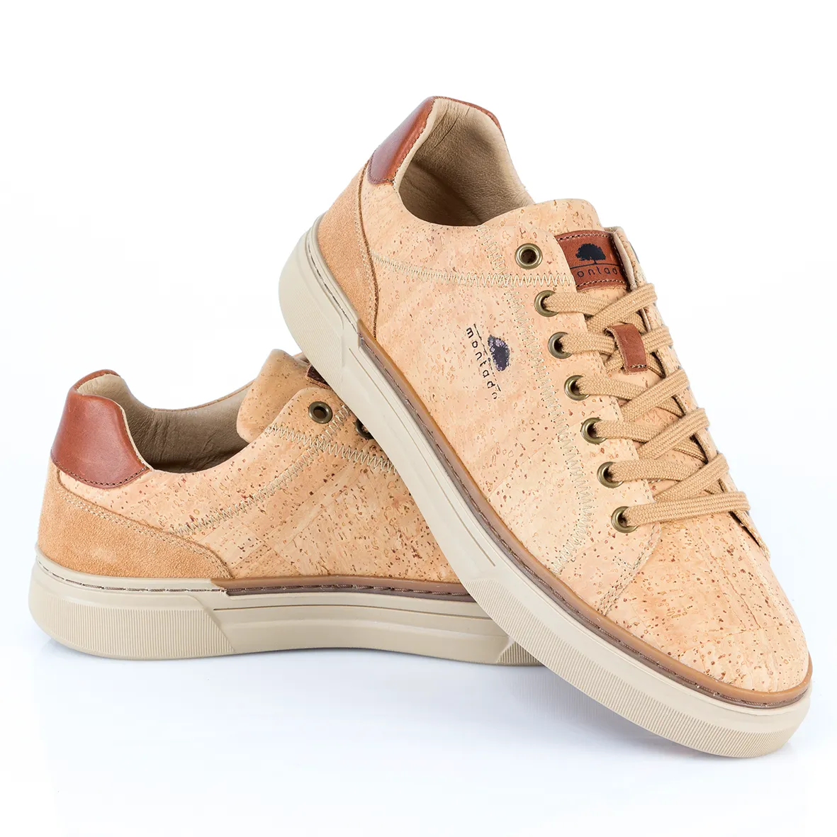 Men's Cork Trainers with Leather Details