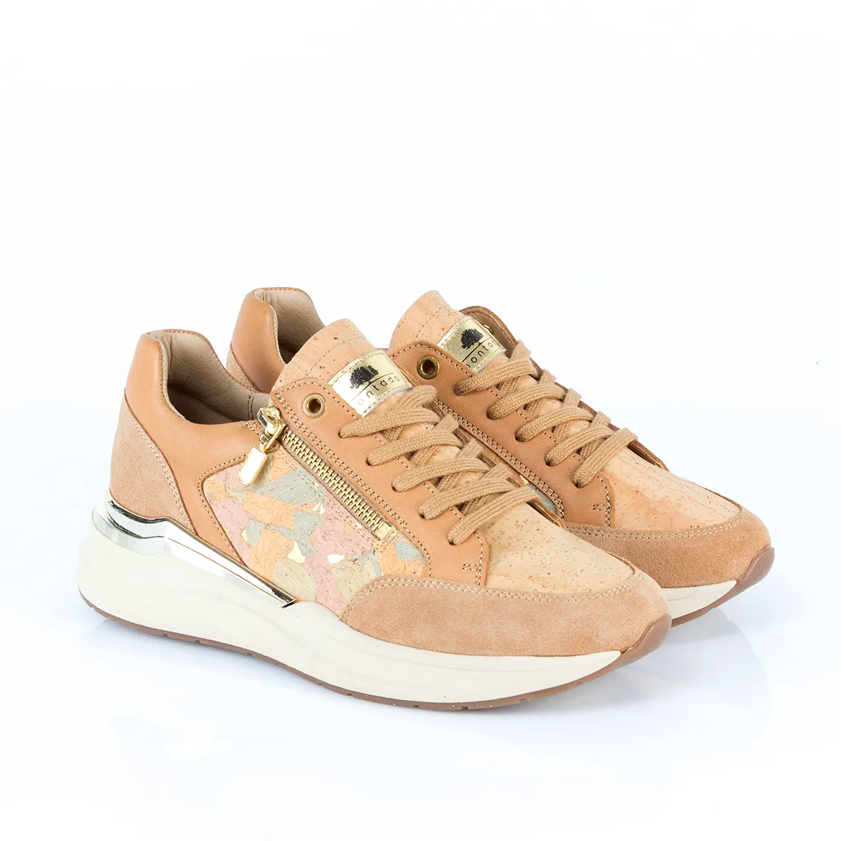 Ladies' Cork Trainers with Side Zip