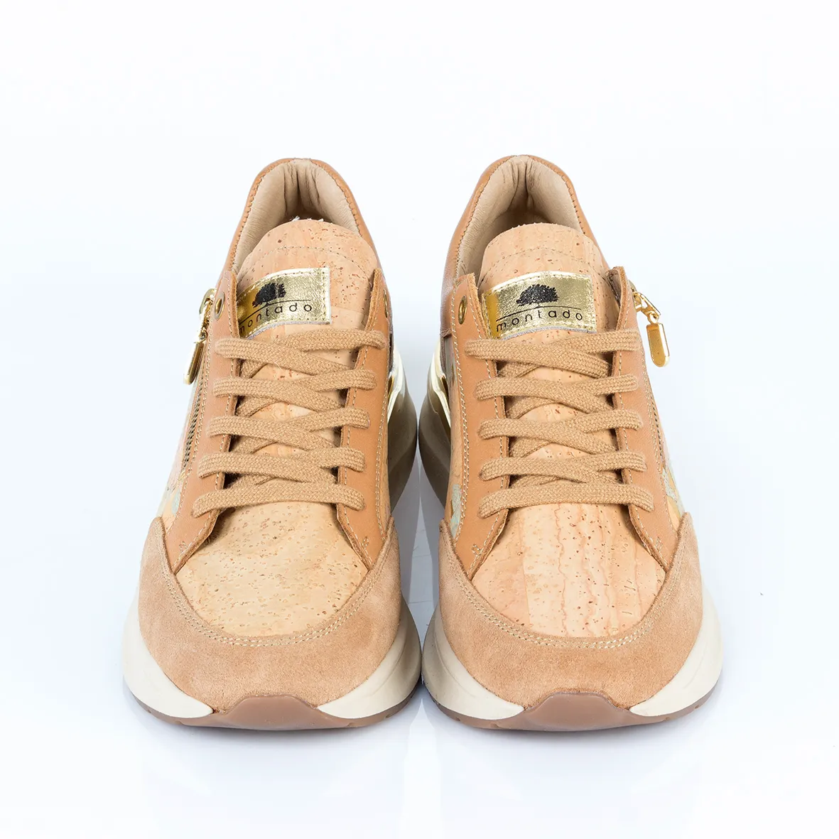 Ladies' Cork Trainers with Side Zip