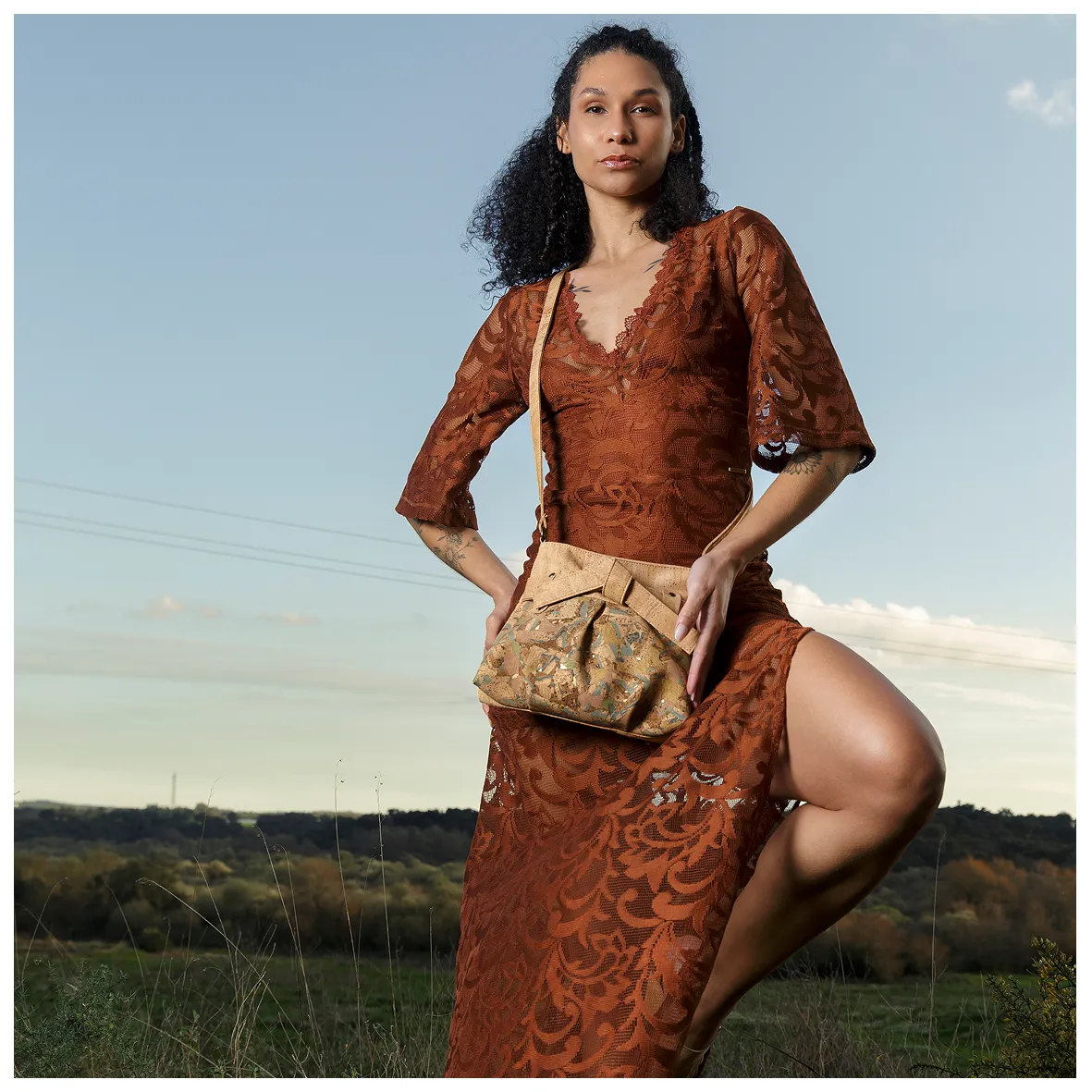 Mala Pequena de Tiracolo em Cortiça com Nó