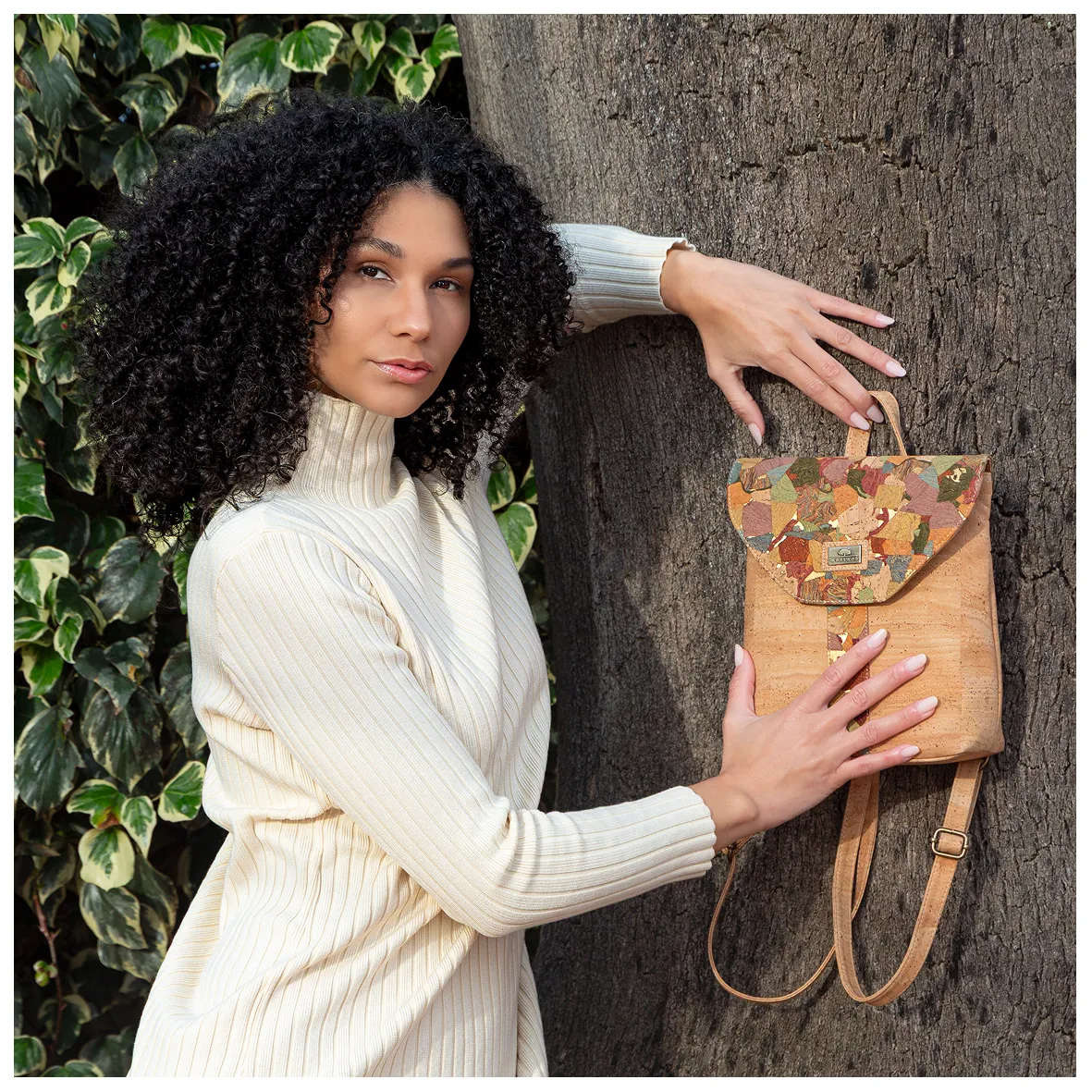 Cork Backpack with Front Flap