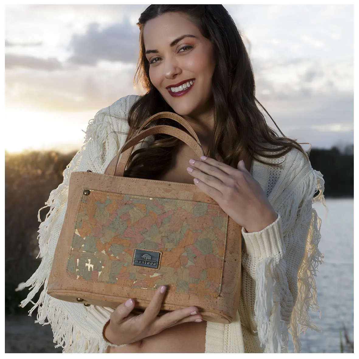 Versatile 2-in-1 Cork Bag with Multiple Compartments