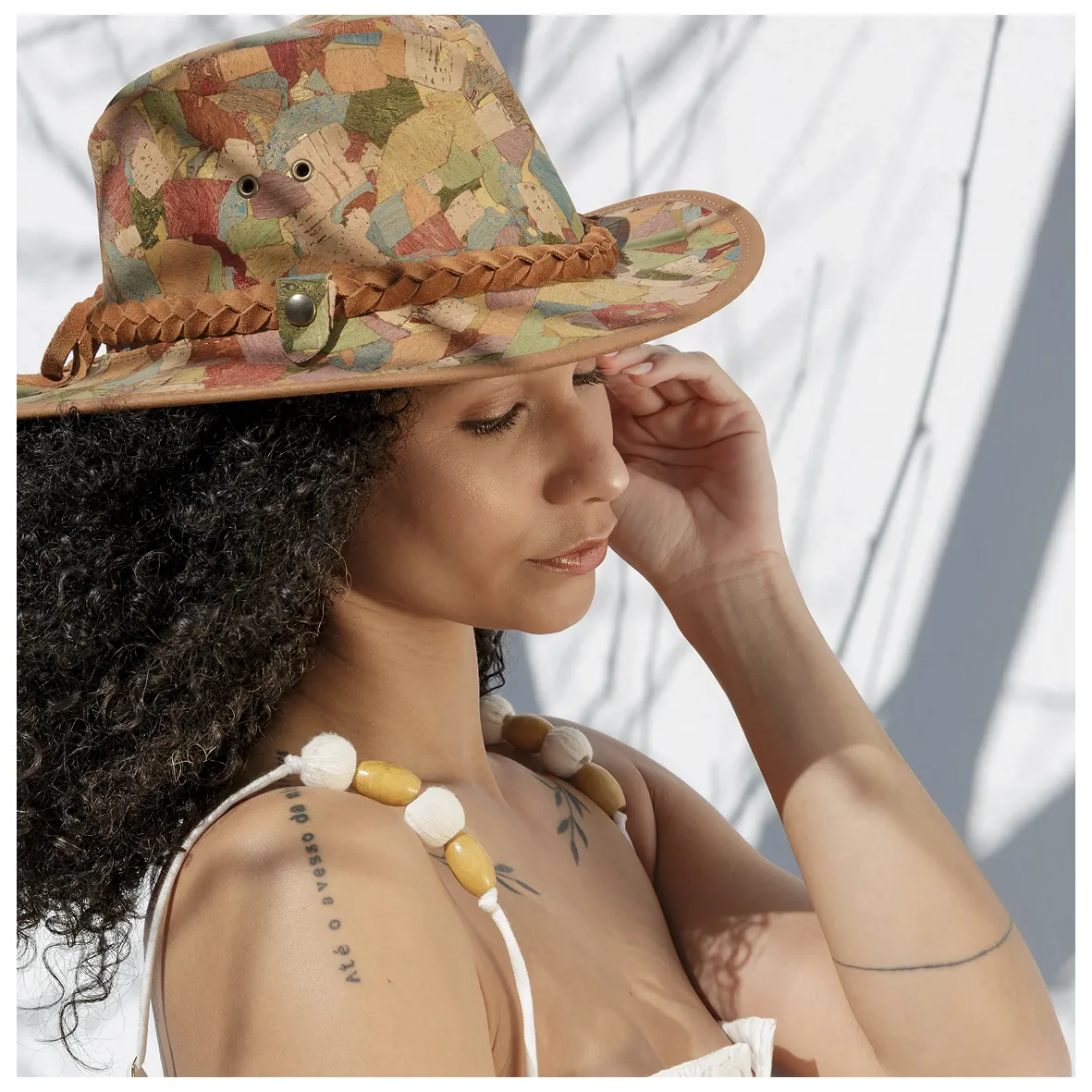 Chapéu de Cabeça em Cortiça Tipo Australiano