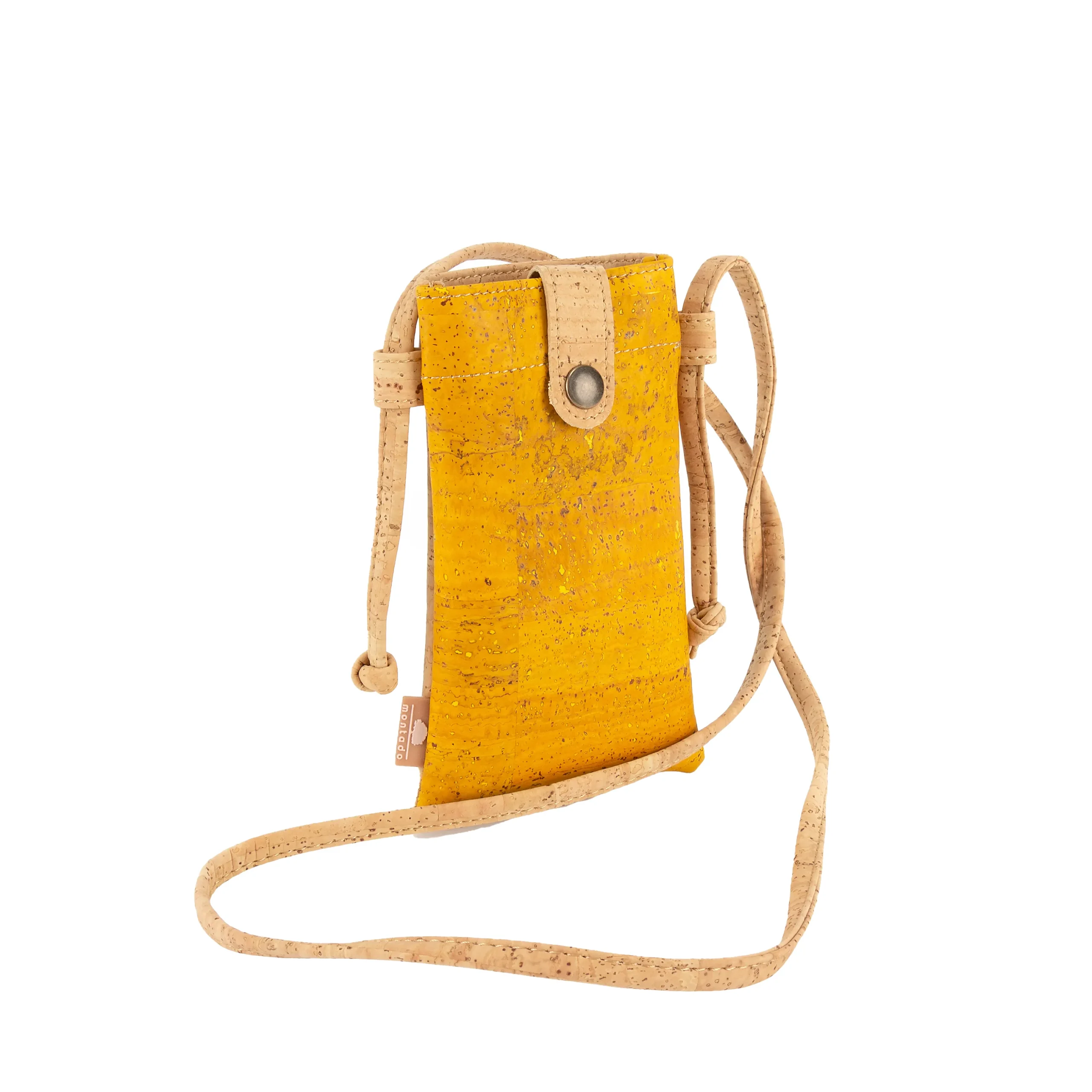 Bolsa em Cortiça Eco-friendly para Telemóvel - Natural Amarelo