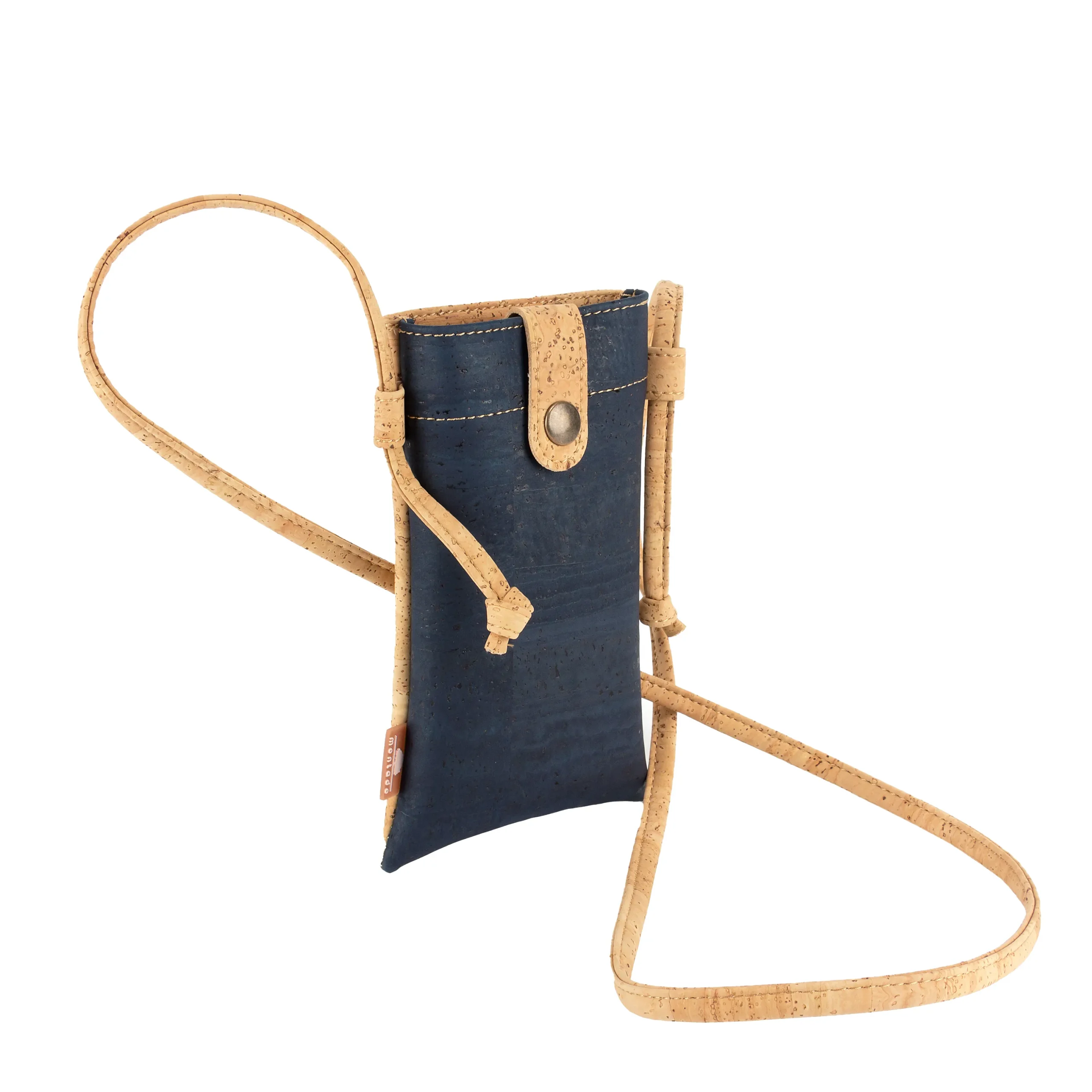 Bolsa em Cortiça Eco-friendly para Telemóvel - Natural Azul