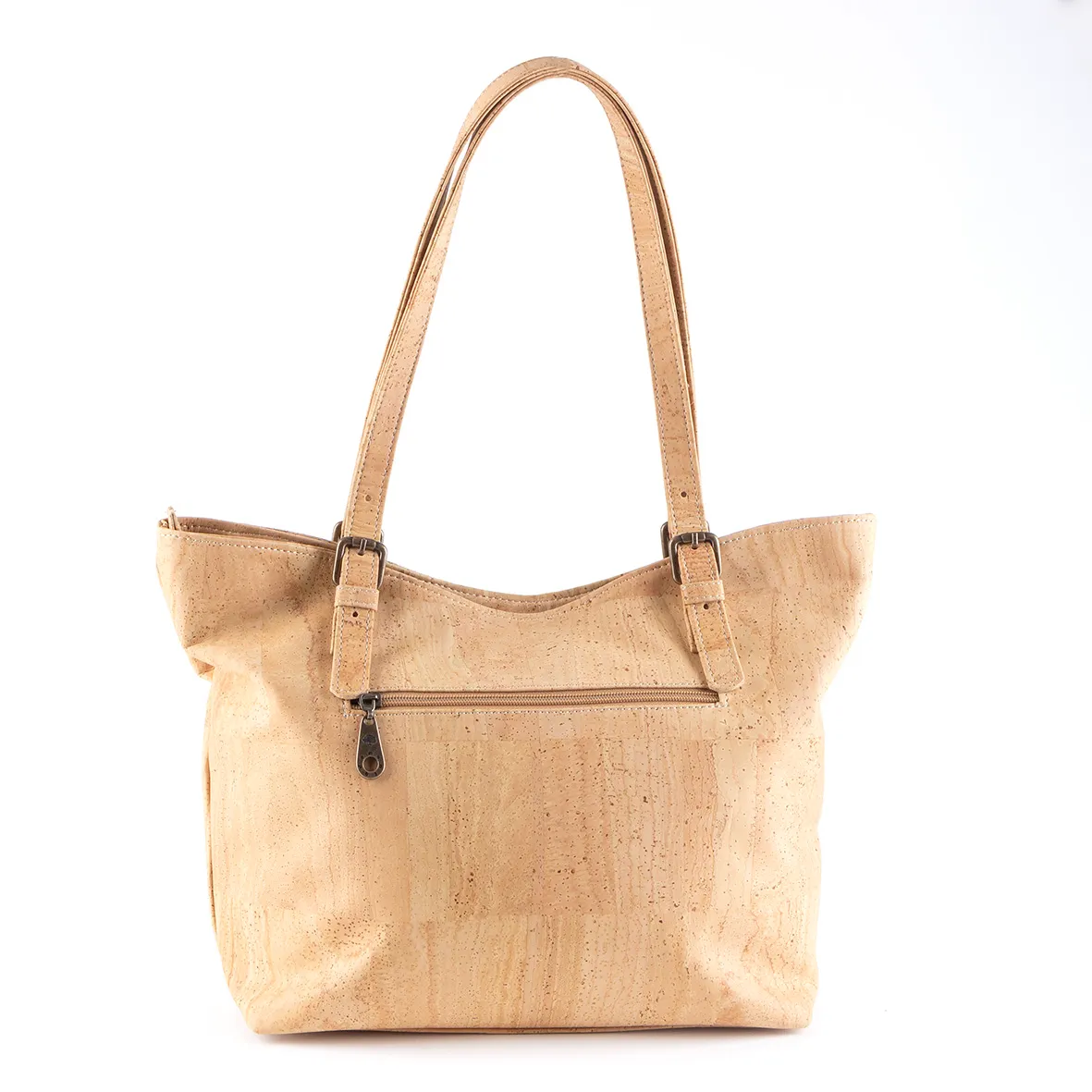 Cork Shoulder Bag with Gold Leaf Pattern