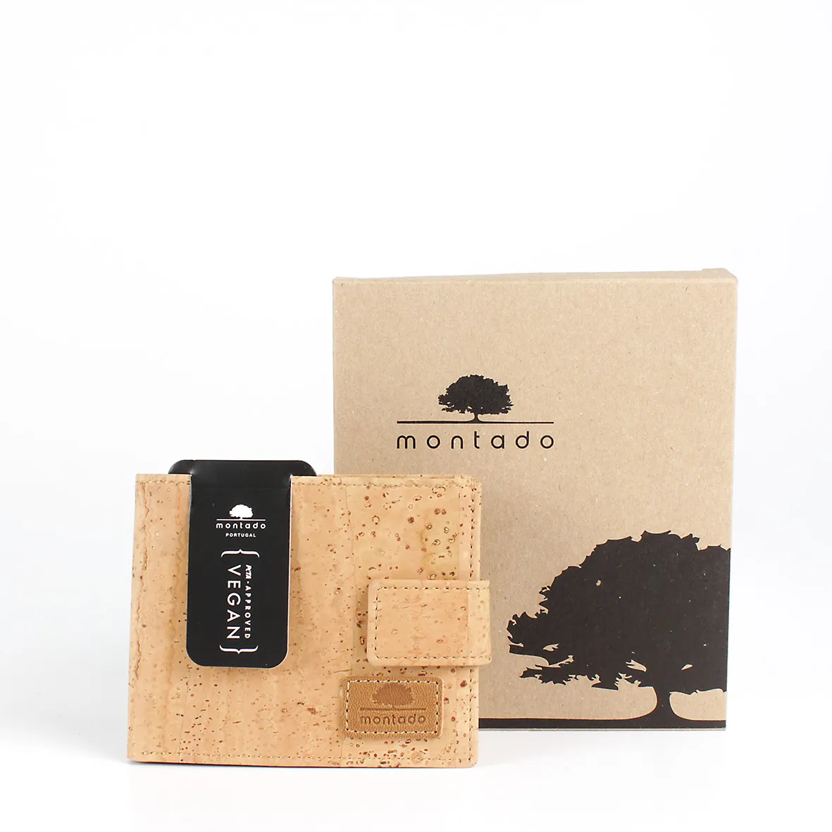 Porta-Moedas com Presilha em Cortiça Sustentável com Proteção Antirroubo RFID