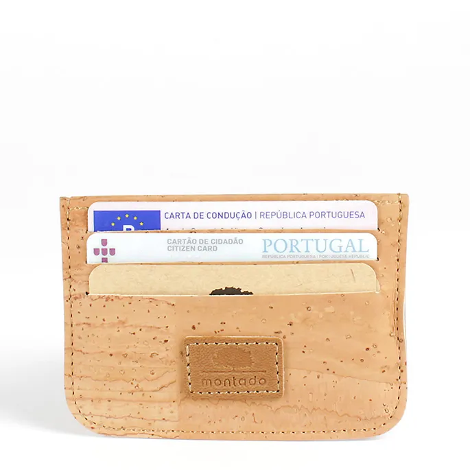 Double-sided Cork Card Holder, Slim and Functional