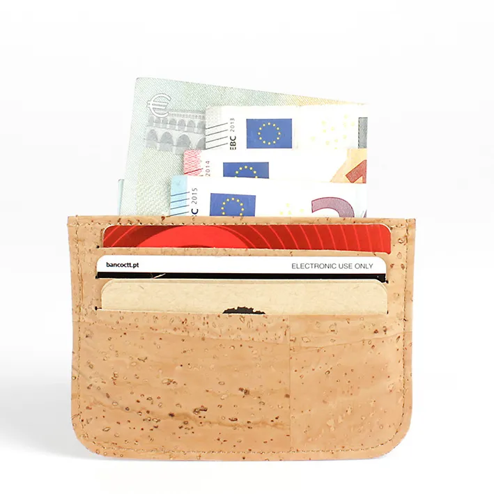 Double-sided Cork Card Holder, Slim and Functional