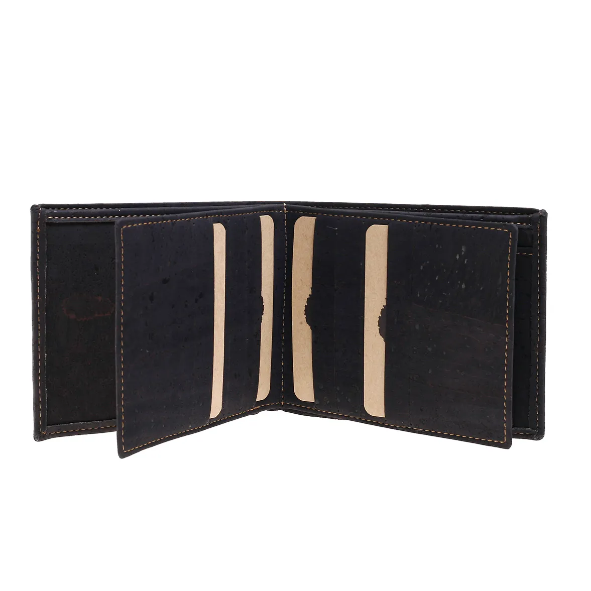 Porta-Moedas Clássico, Elegante e Funcional em Cortiça Sustentável com Proteção Antirroubo RFID - Preto