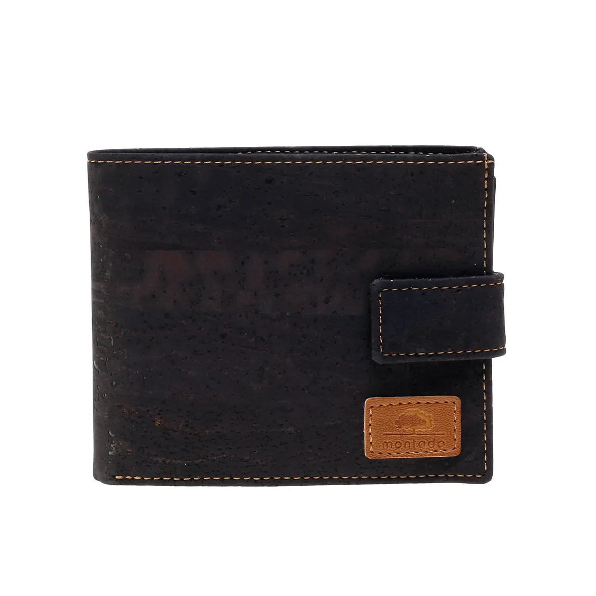 Porta-Moedas Clássico com Presilha, Elegante e Funcional em Cortiça Sustentável com Proteção Antirroubo RFID - Preto