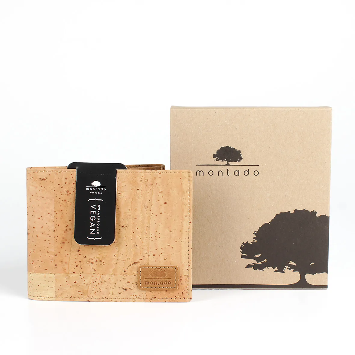 Elegant, Natural, and Timeless Cork Coin Purse with RFID Anti-Theft Protection - Natural