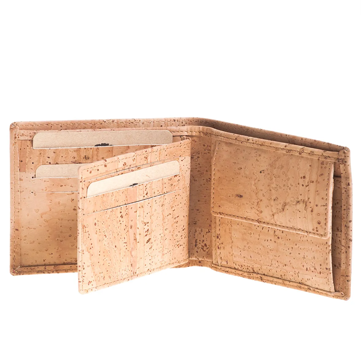 Porta-Moedas em Cortiça, Funcional e Sustentável com Proteção Antirroubo RFID - Natural