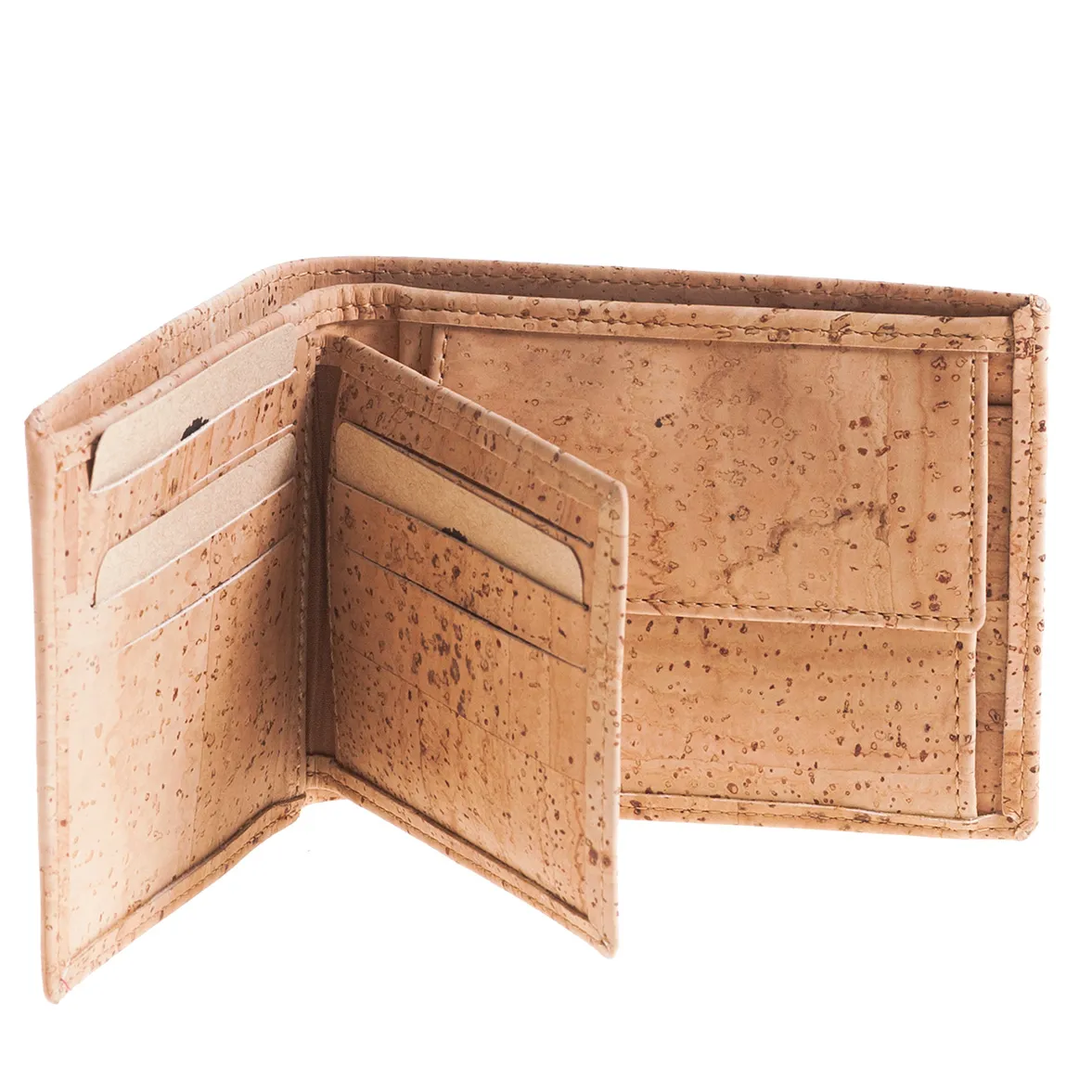 Porta-Moedas em Cortiça, Funcional e Sustentável com Proteção Antirroubo RFID - Natural