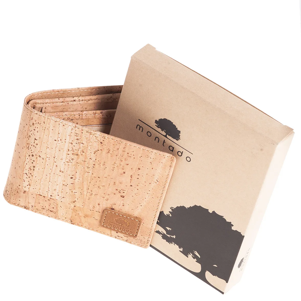 Porta-Moedas em Cortiça, Funcional e Sustentável com Proteção Antirroubo RFID - Natural