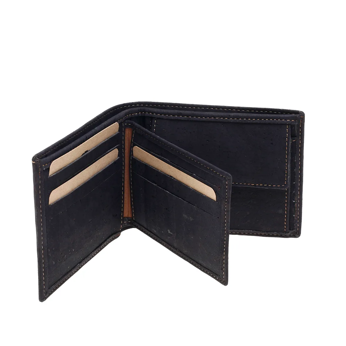 Porta-Moedas em Cortiça, Funcional e Sustentável com Proteção Antirroubo RFID - Preto