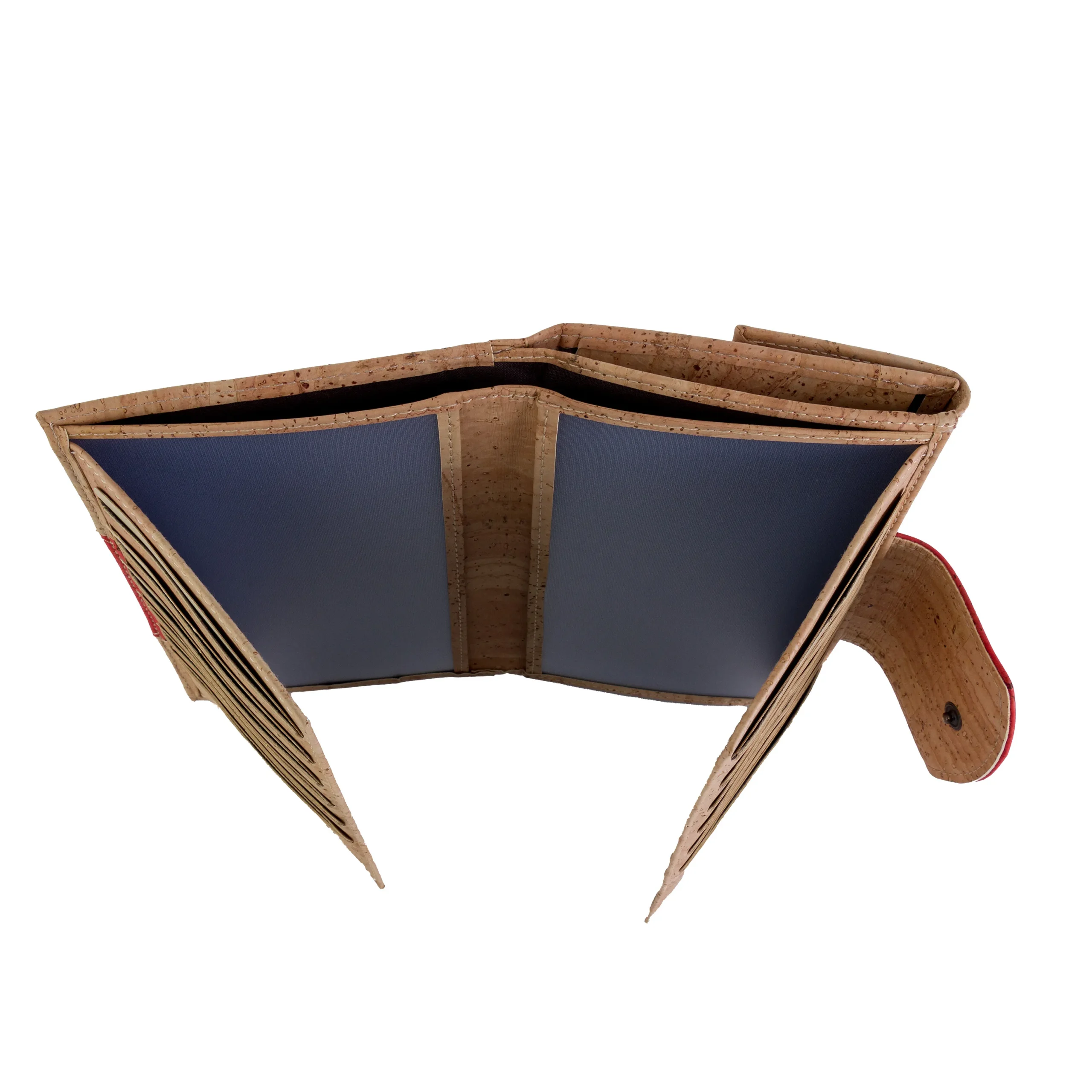 Large, Structured, Eco-Friendly Women's Coin Purse in Cork with RFID Anti-Theft Technology