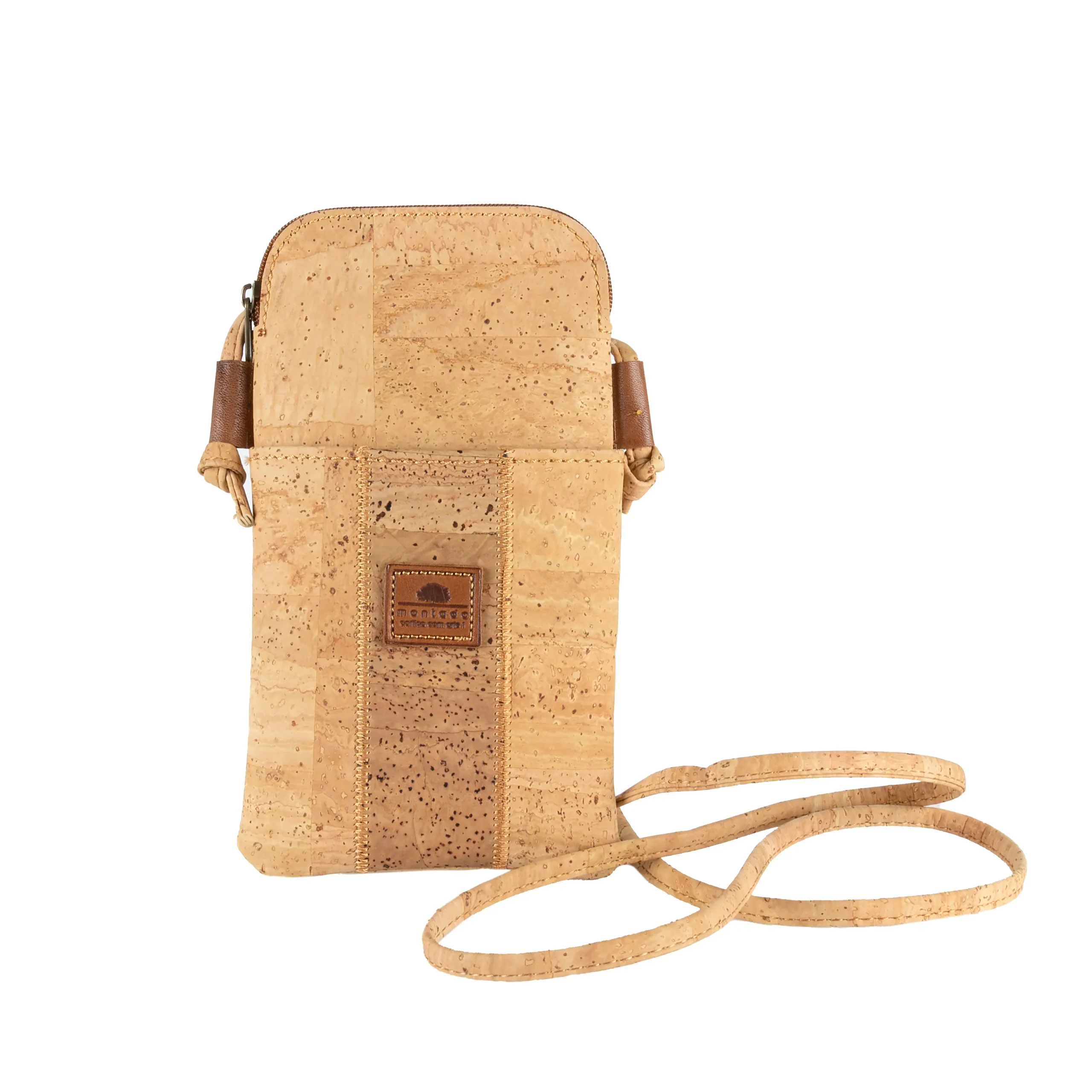 Eco-friendly Cork Phone Pouch with Fastening - Natural Taco