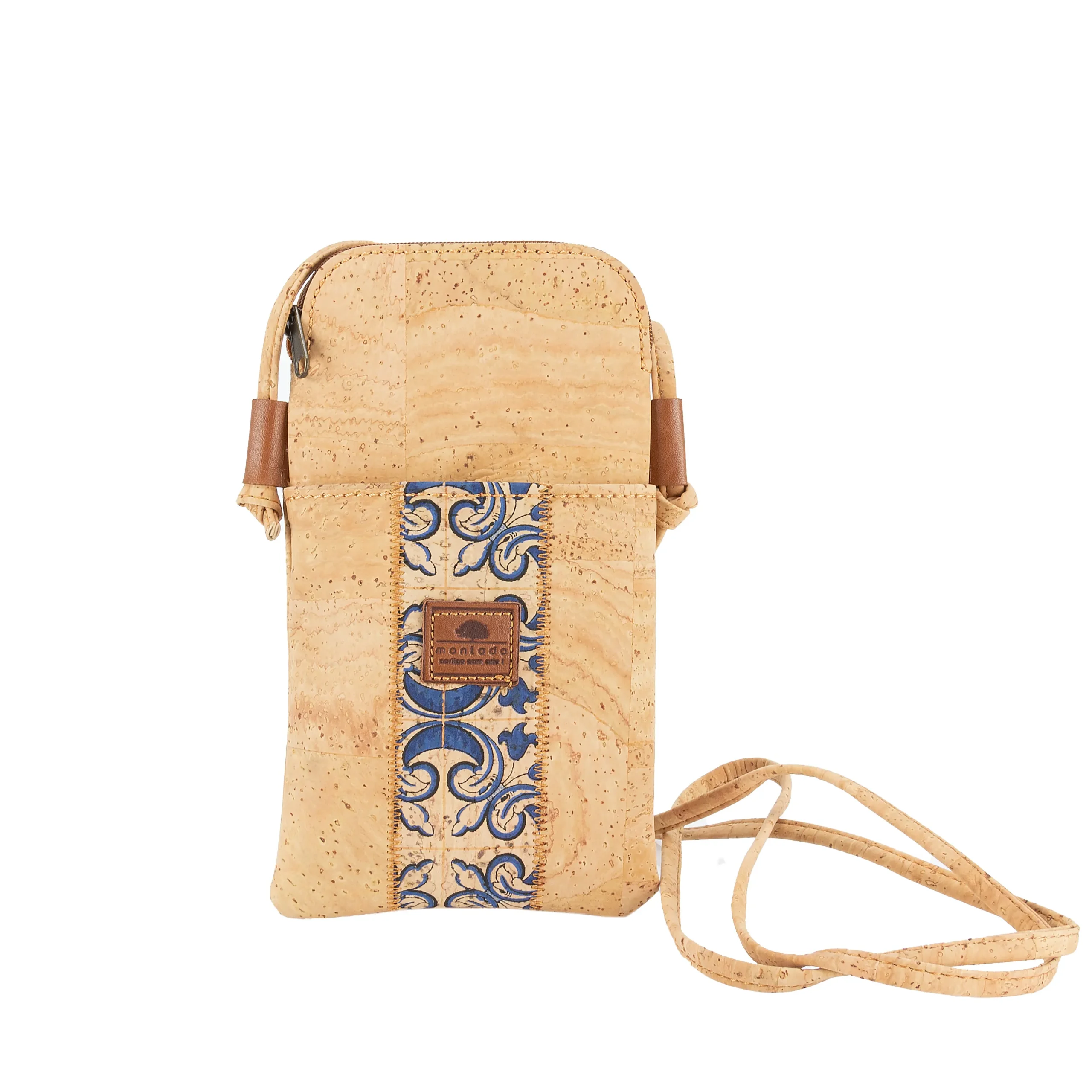Eco-friendly Cork Phone Pouch with Closure - Natural Colonial