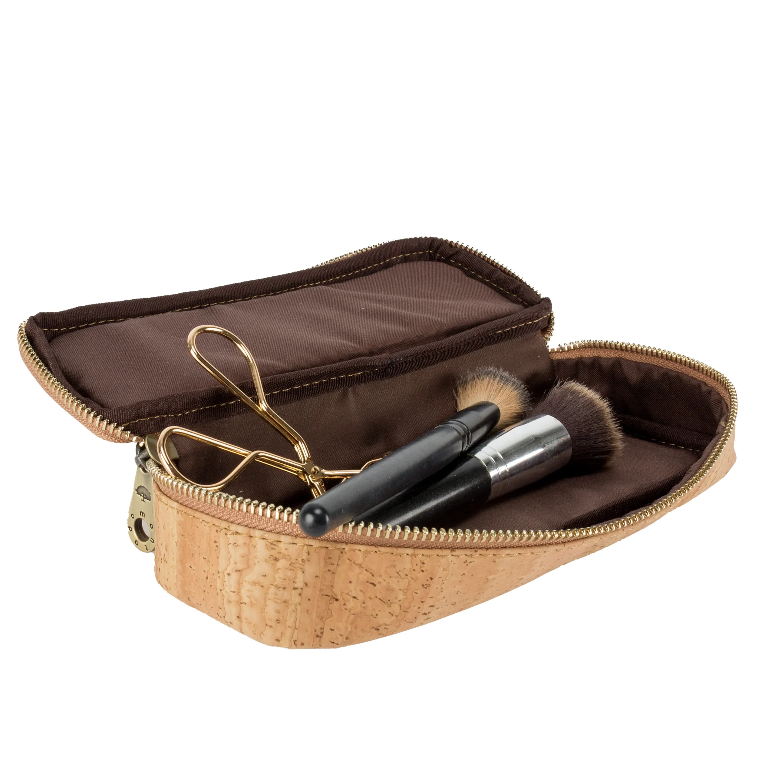 Natural Cork Cosmetic Bag or Pouch, Compact and Eco-friendly