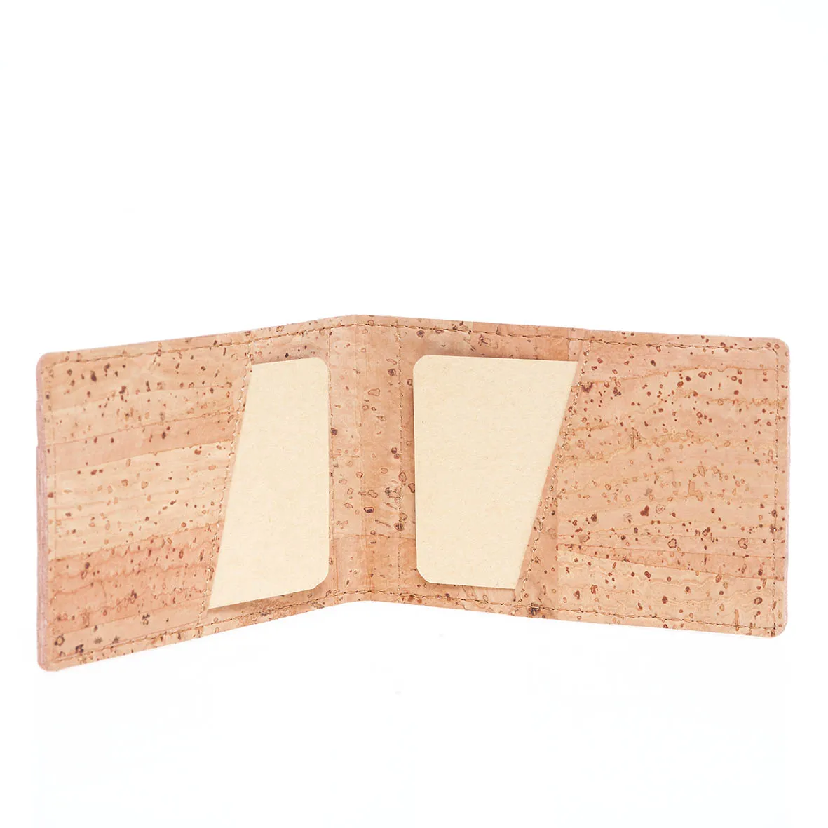 Porta-cartões Pequeno Rígido em Cortiça Sustentável - Natural