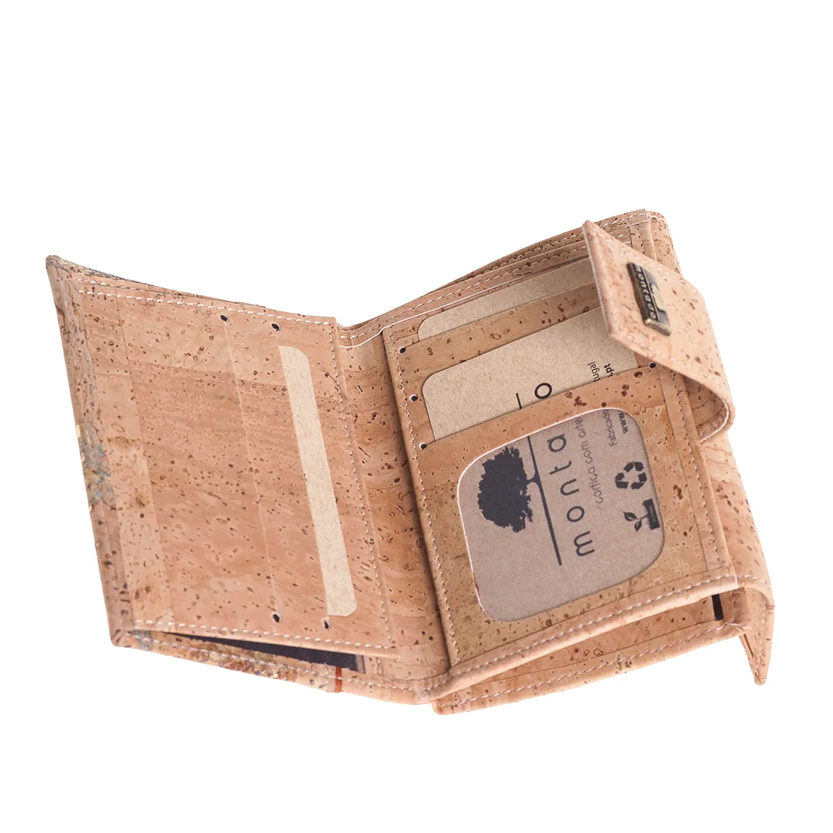 Small, Structured Cork Coin Purse with RFID Anti-Theft Protection