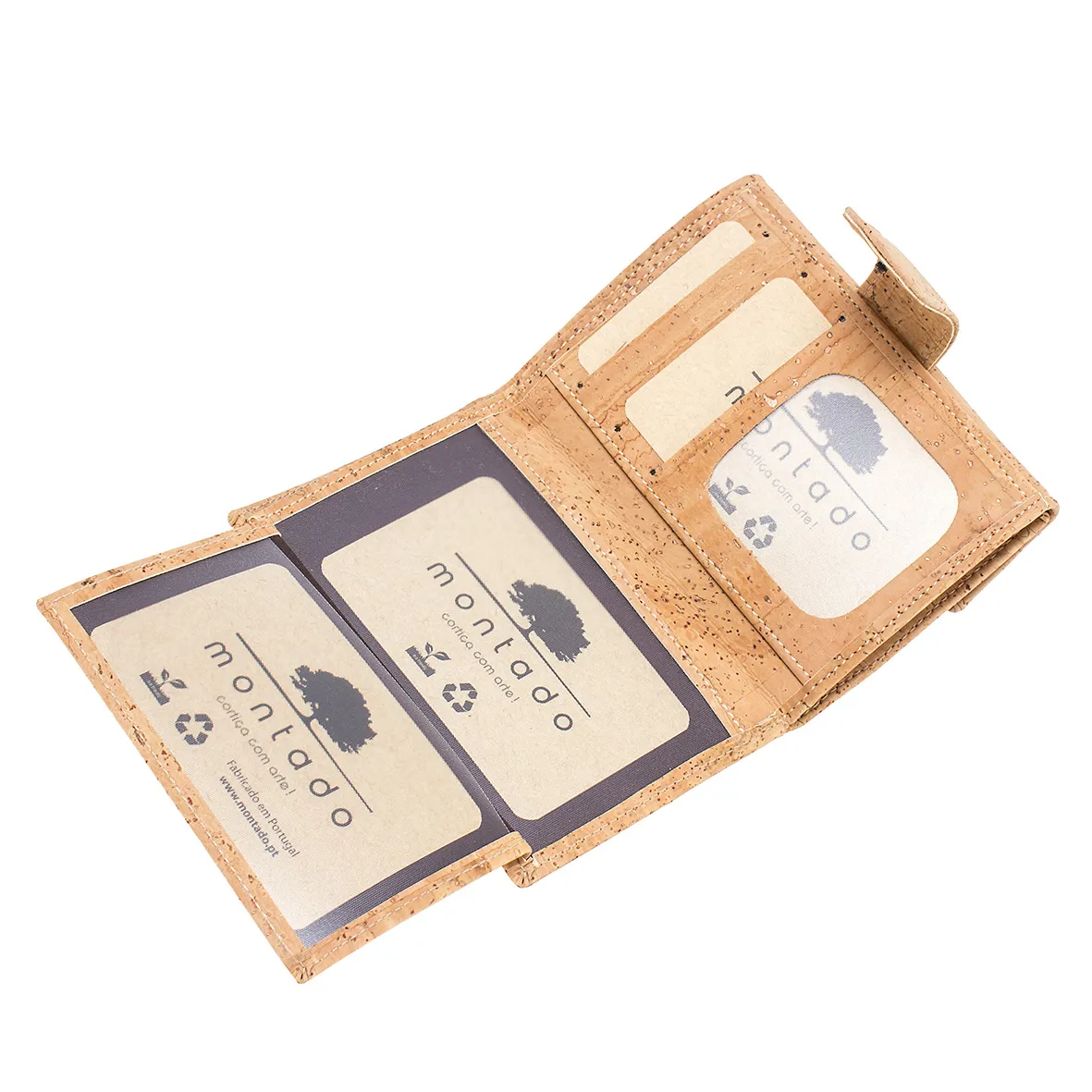 Small, Structured Cork Coin Purse with RFID Anti-Theft Protection