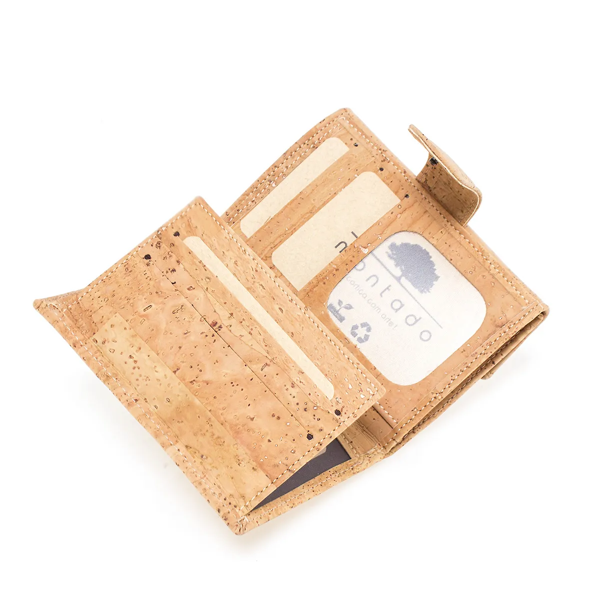 Cork Coin Purse, Small and Structured Size, with RFID Anti-Theft Protection, Patchwork Exterior