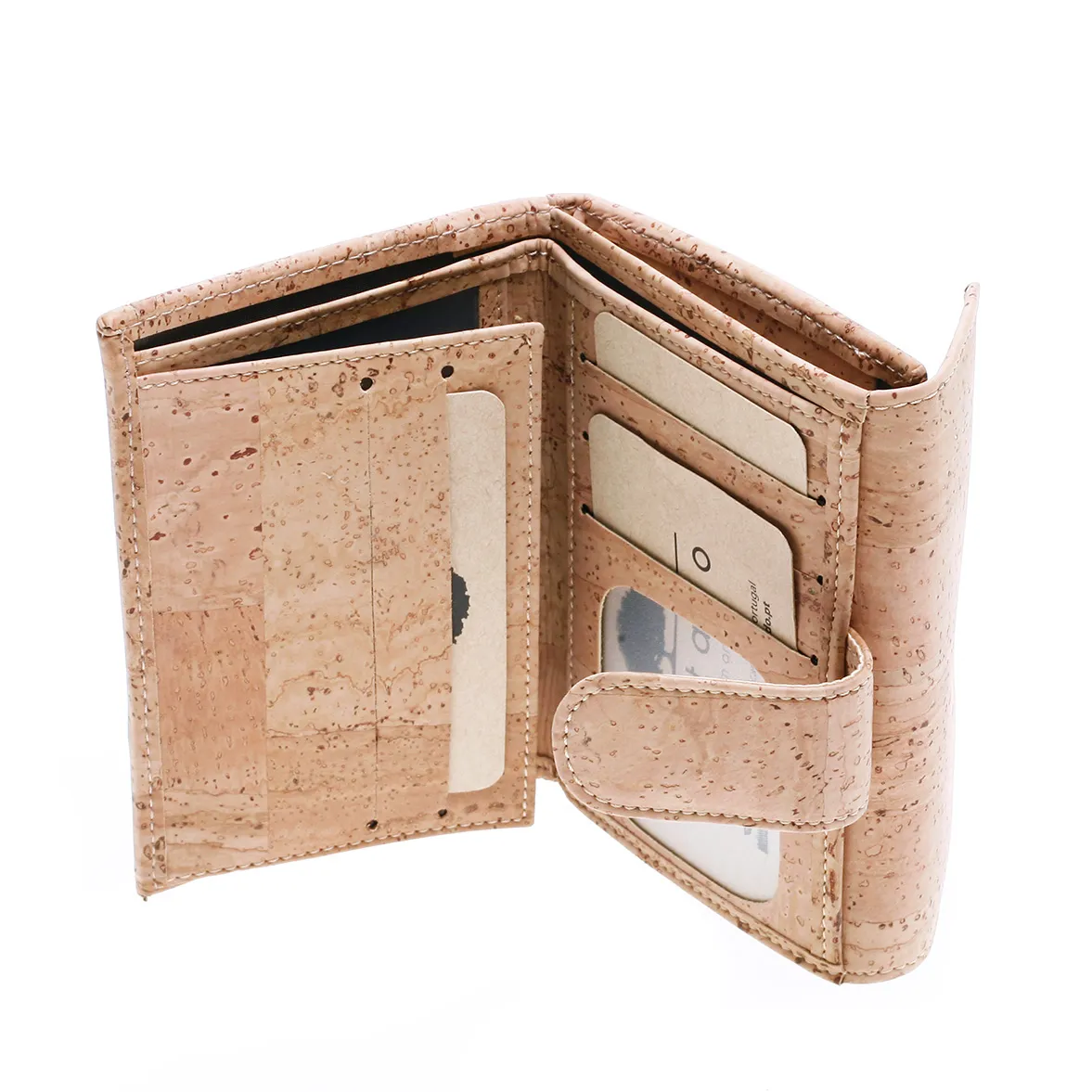 Cork Coin Purse, Small and Structured Size, with RFID Anti-Theft Protection, Patchwork Exterior